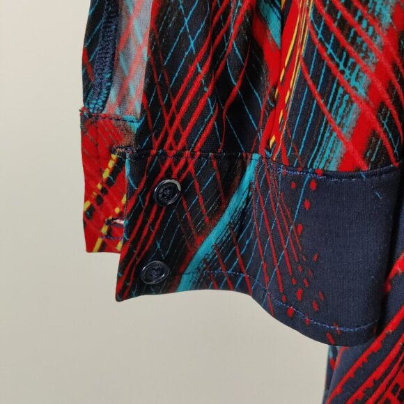 Anne Klein Women's Tunic Size XL Multicolor Button Down Modest Shirt Dress Style - Picture 4 of 8